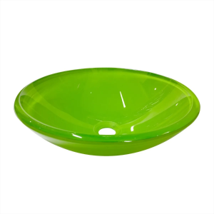 LAVAMANOS VIDRIO DOBLE CAPA VERDE 38 CM