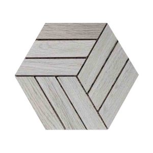 MALLA HEXAGONO NOGAL GRIS 21X21 CM