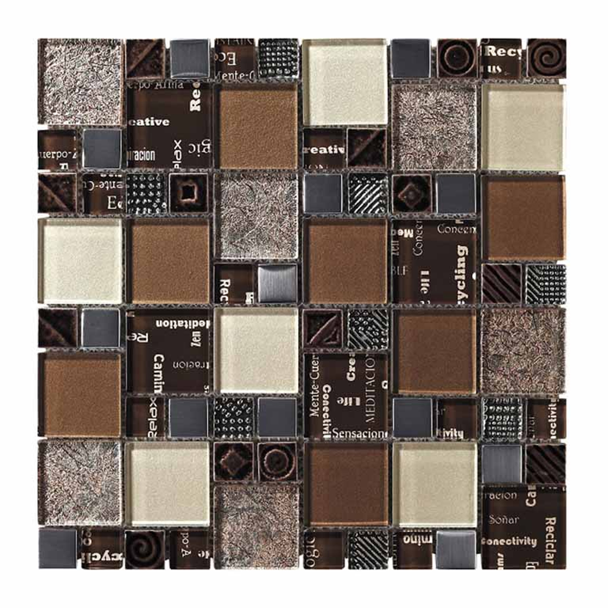 MALLA CARNAVAL BROWN 30X30 CM - Image 1