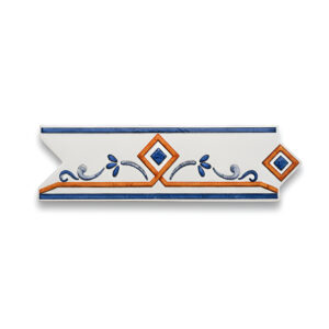 CENEFA S/F ROMBO AZUL 8X25 CM