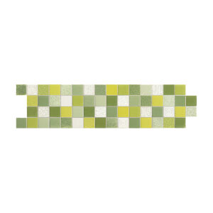 CENEFA 6791 GEO CUADROS VERDES 6.5X25 CM