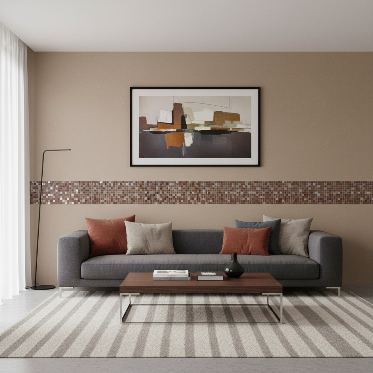 DECORADO TORINO MOSAIC MARRON 8585 20X50 CM - Image 2