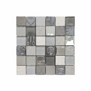 MALLA VIDRIO 3D KITCHEN GREY 30X30 CM