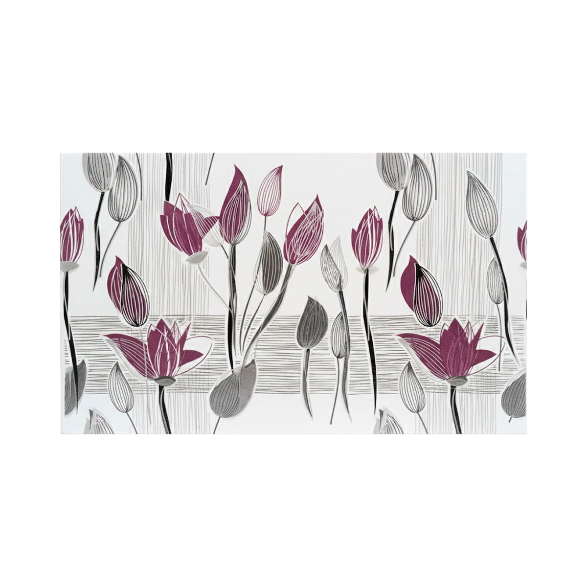 DECORADO TULIPANES MORADO 25X40 CM - Image 1
