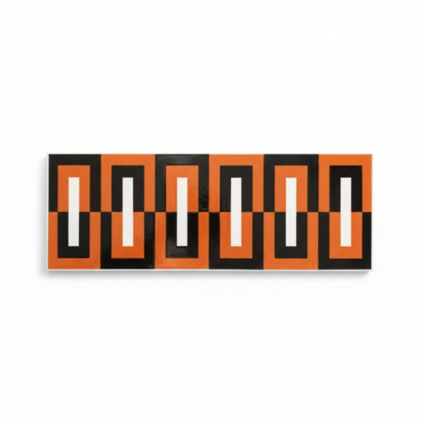 DECORADO MILAN NARANJA 15X40 CM