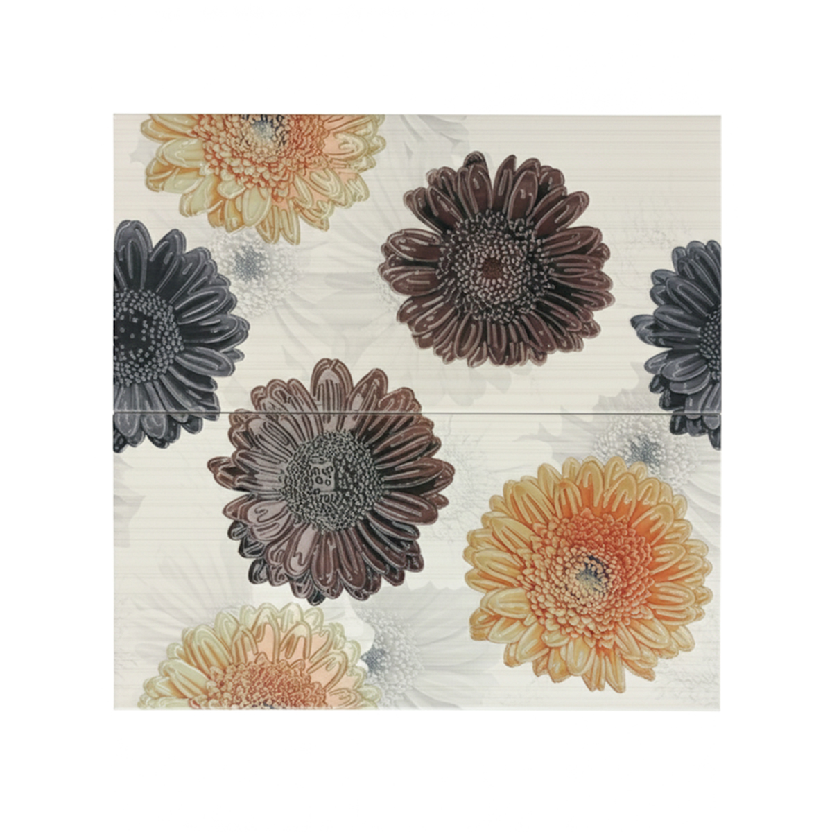 DECORADO URBAN DECO GERBERA CRE 2 PZS 25X50 CM - Image 2