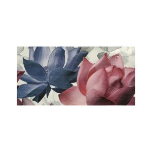 DECORADO LOTUS DECO BLANCO 2 PZS 25X50 CM