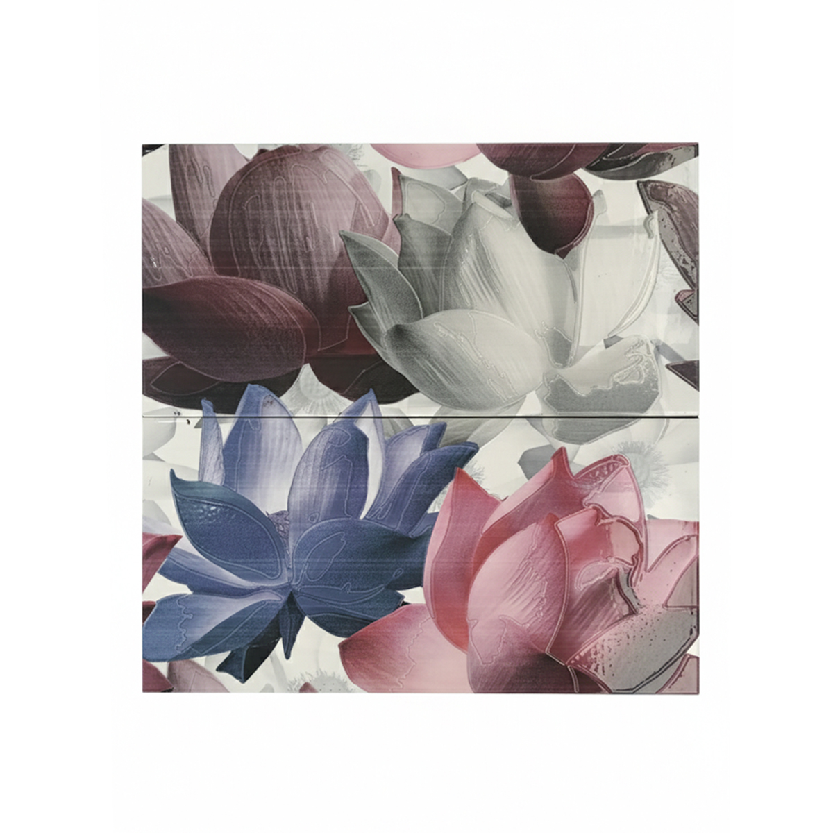 DECORADO LOTUS DECO BLANCO 2 PZS 25X50 CM - Image 2