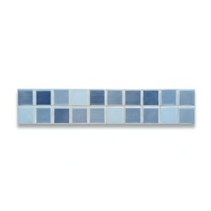 CENEFA CUADROS AZUL 7X33 CM