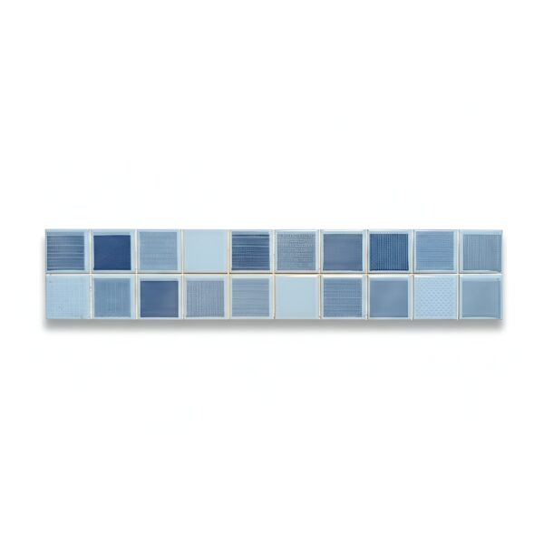 CENEFA CUADROS AZUL 7X33 CM