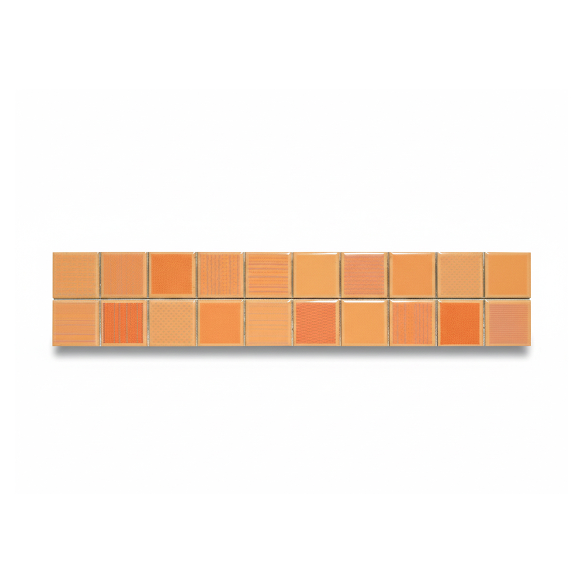 CENEFA CUADROS NARANJA 7X33 CM - Image 1