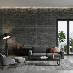 FACHADA BRICKFALL BLACK 30X45 CM - Image 2
