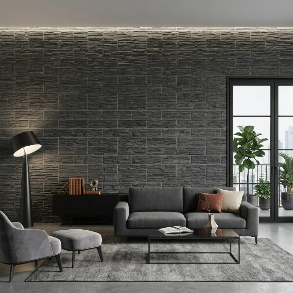 FACHADA BRICKFALL BLACK 30X45 CM