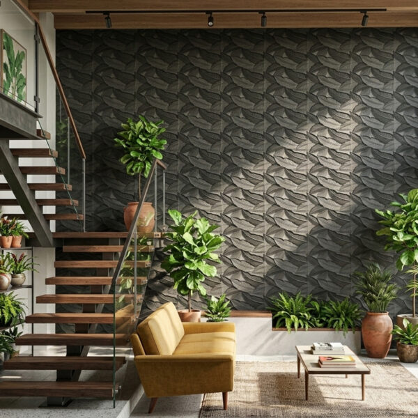 FACHADA LEAF GRAPHITE 30X60 CM
