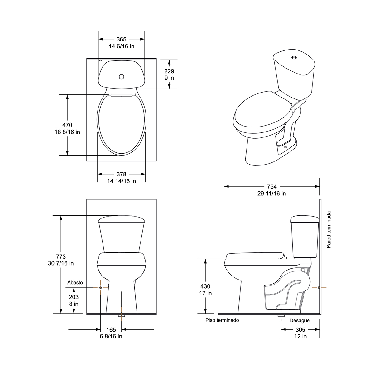 A13. COMBO SANITARIO MUKURA BLANCO DE CINCO PIEZAS - Image 2