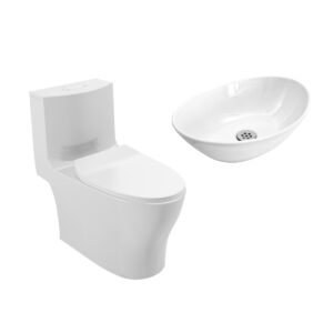 A29. COMBO SANITARIO CASTELLO CON LAVAMANOS PORTOBELLO DE UNA PIEZA