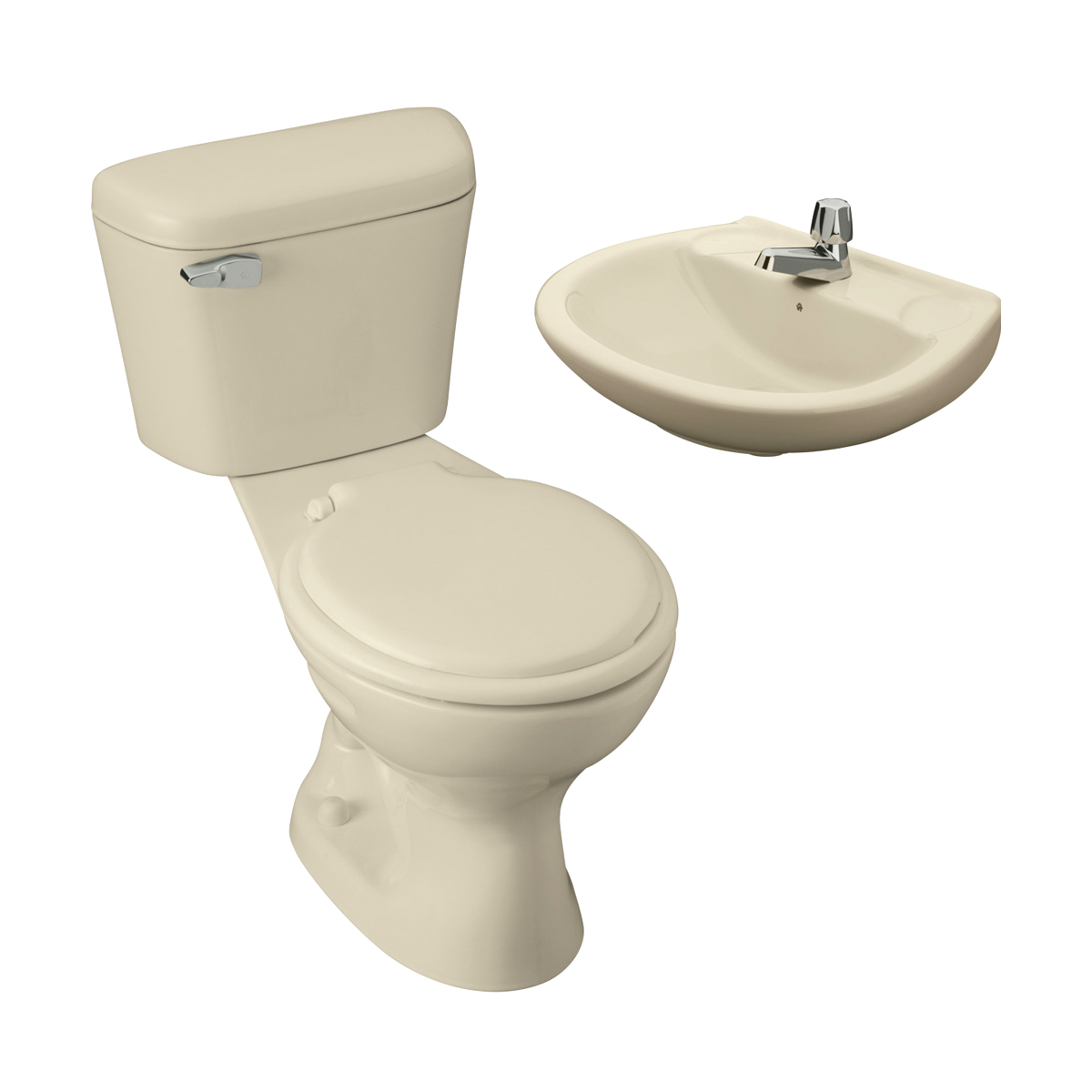 B9. COMBO DE BAÑO MILAN EVOLUCION ROMA BONE SIN PEDESTAL DE OCHO PIEZAS - Image 1
