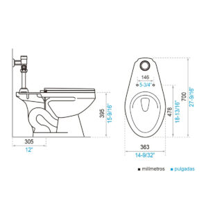 SANITARIO QUANTUM STANDAR BLANCO SIN TAPA - Image 2