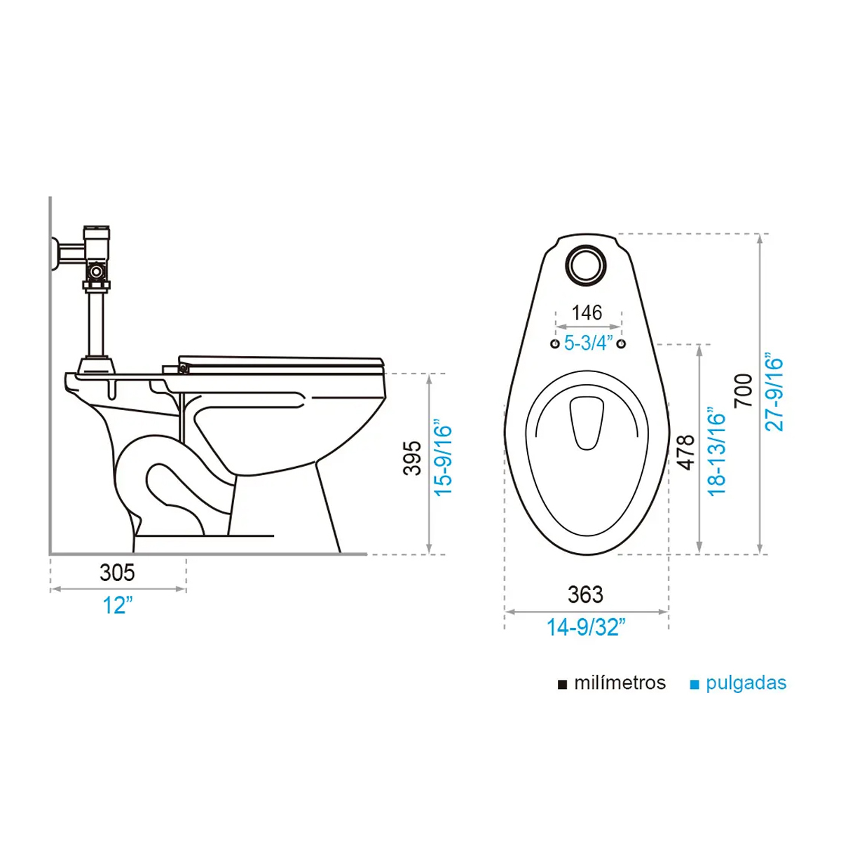 SANITARIO QUANTUM STANDAR BLANCO SIN TAPA - Image 2