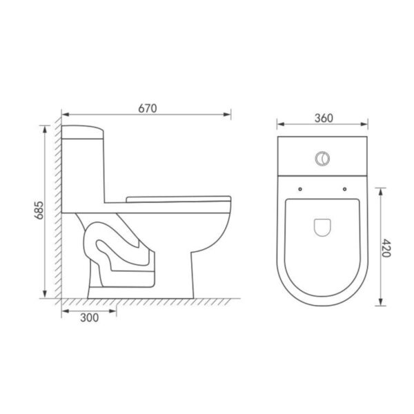 SANITARIO HOME BRILLANTE BLANCO