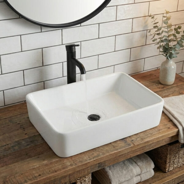 LAVAMANOS RECTANGULAR BLANCO 90054