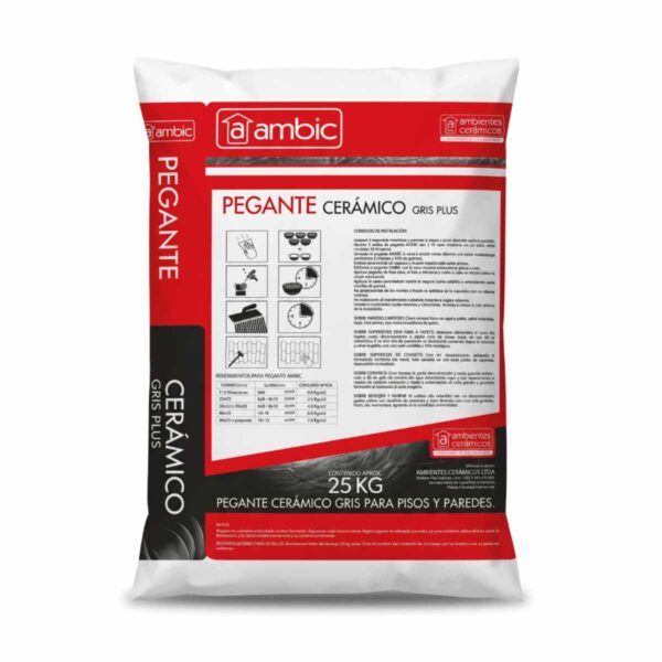 PEGANTE CERAMICO GRIS PLUS AMBIC