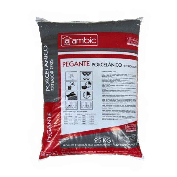 PEGANTE PORCELANICO EXTERIOR GRIS AMBIC