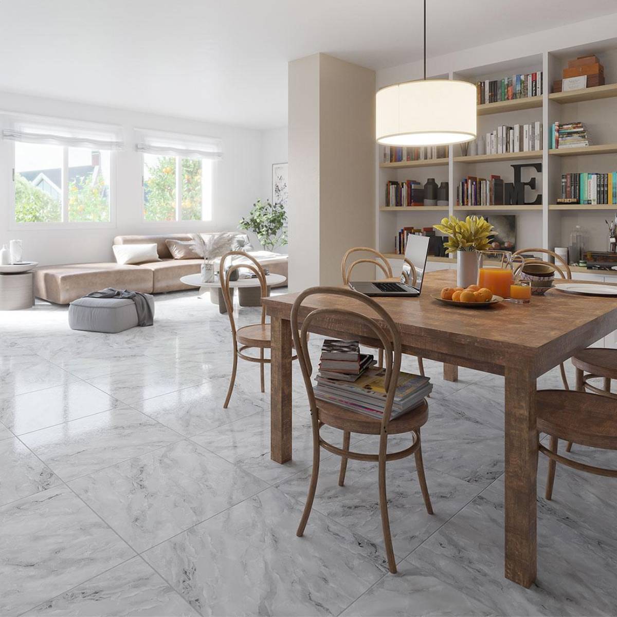 PISO MARMOL SABANA NIEVE 60X60 - Image 2