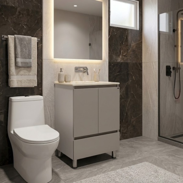 MUEBLE VALBOA BLANCO/CINZA