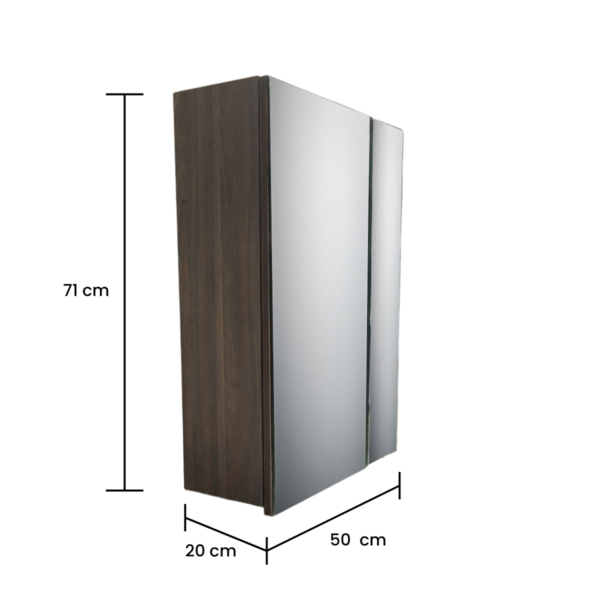 GABINETE CON ESPEJO IZQ TABACO