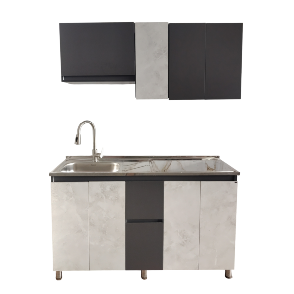 COCINA MARMORO GRAFO DE 1.50 SIN MESON