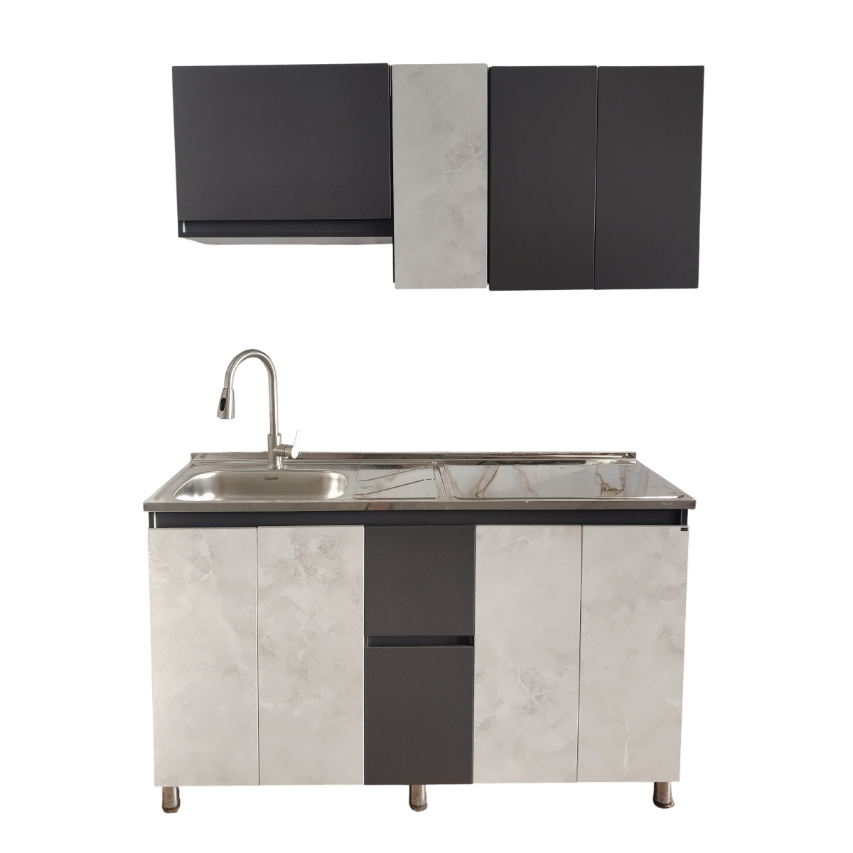 COCINA MARMORO GRAFO DE 1.50 SIN MESON - Image 2