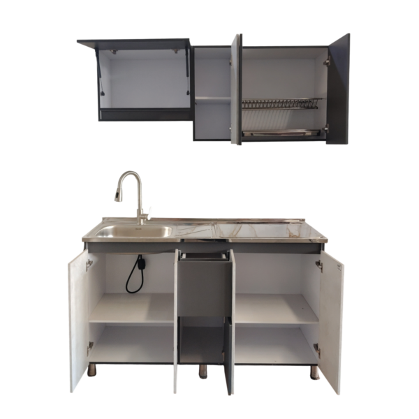COCINA MARMORO GRAFO DE 1.50 SIN MESON