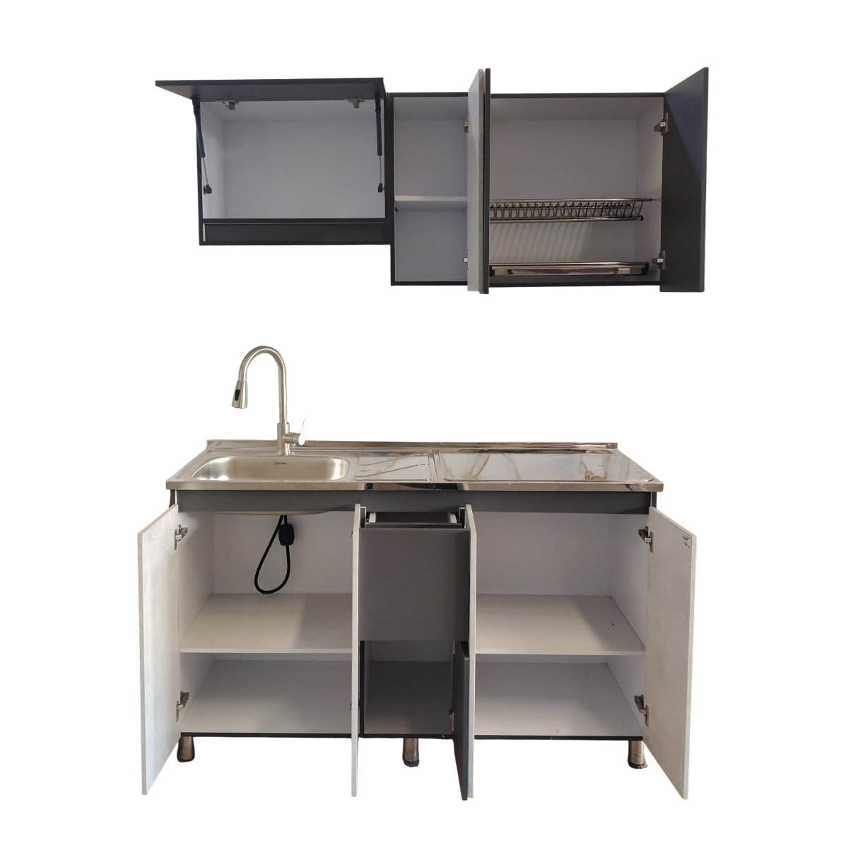 COCINA MARMORO GRAFO DE 1.50 SIN MESON - Image 3